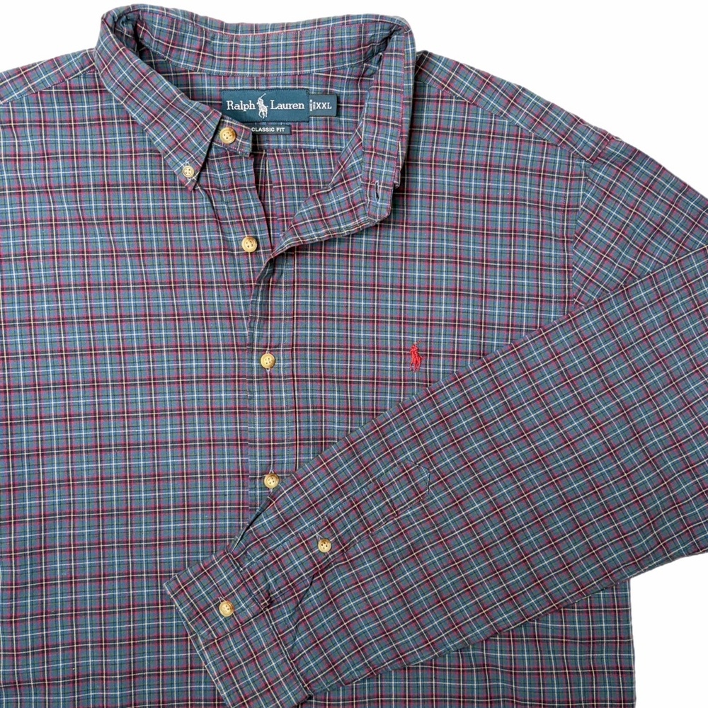 Ralph Lauren Tartan Plaid Shirt Men's XXL Preppy Classic 90s Traditional